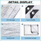 Mindsoft 99% Aluminet Shade Cloth Reflective Tarp 10 x 20 ft Aluminum Cloth Porch Privacy Screen with Grommets Durable Mesh Canopy for Car Garden Patio Pergola Sun Shade Cover(2 Set)