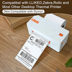 L LIKED 7,500 PCS 4"x 6" Direct Thermal Labels White Perforated Shipping Label, Compatible with Zebra, Rollo, Jadens, Nelko, 250 Labels per Roll, 30 Rolls