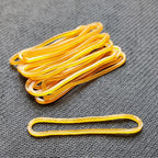 600pcs Elastic Rubber Bands Ties Home Office Students School Stationery Accessories Yellow Color Package Supplies Rubber Ring Rubber Band File Rings