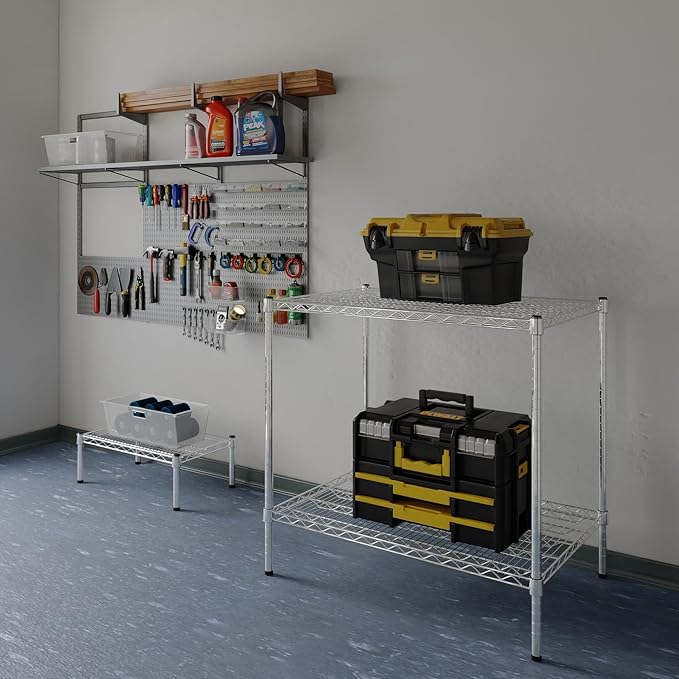 Regal Altair 24" Deep x 36" Wide x 34" Height Wire Shelving Kit | 2-Tier | NSF Commercial Storage Rack Unit
