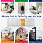 Office Door Signs with 6 Printed Status Options – Do Not Disturb, Out of Office, In a Meeting, Please Knock, Work from Home, Back Soon – Includes Custom Personalized Blank Sticker for Privacy Workspace or Studio Available and Away