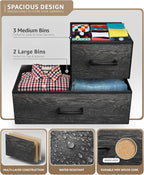 Sorbus Dresser with 5 Faux Wood Drawers - Wide Storage Unit Chest Organizer for Clothes - Bedroom, Living Room, Closet, & Dorm TV Stand Furniture - Steel Frame, Wood Top, & Easy Pull Fabric Bins