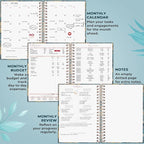 PLANBERRY Large Hourly Schedule Planner Premium – Undated Organizer for Productivity, Time Management & Budget, 8x10.4″ (Tropical Forest)