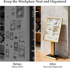 lesolar Display Menu Stand, 21x29 Inch Heavy Duty Aluminum Pedestal Sign Holder, Adjustable Floor Standing Sign Holder for Vertical and Horizontal View Display for Malls, Schools, Restaurants