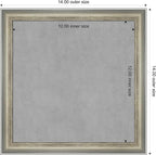 Amanti Art Silver Framed Magnetic Board 14x14 X-Small Vision Board for use with Magnets, 100% Metal Sheet to Display Items as Office Decor or for Home Organization in mudroom, Kitchen or Kids Room