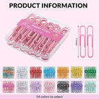 NEEWAY Colorful Large Paper Clips, 2 Inch Jumbo Paper Clips, 150 Count, 3 Pack of 50 (Rose Pink)
