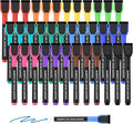 SUQJOY Magnetic Dry Erase Markers with Eraser Caps, Fine Tip 1-2mm, Low Odor Quick Dry Ink, 12 Colors, Whiteboard Marker Set for Fridge Calendar Office, 36 Count