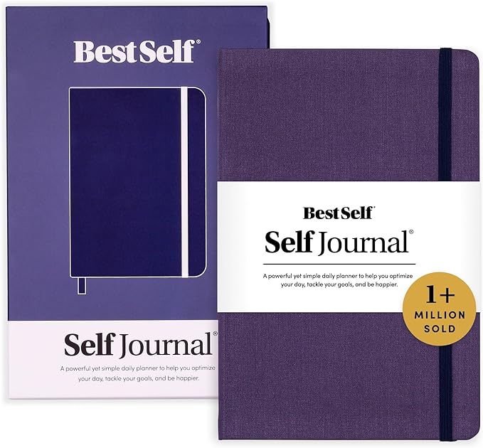 BestSelf 13-Week Self Journal & Goal Planner – Undated Daily ADHD-Friendly Journal for Men & Women | Productivity, Gratitude, Reflection & Habit Tracker | 2026 Life Organizer with Prompts, Distance Navy