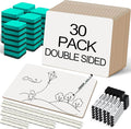 30 Pack Small White Boards, 9"x12" Double Sided Personal Dry Erase Boards Portable Handheld Whiteboards for Kids, Students, Teacher School, Include 30 Markers, 30 Erasers, 30 Pen Clips