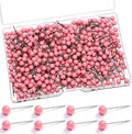 WILLBOND 500 Pack Map Push Pins Map Tacks Small Round Head Push Pins Thumb Tacks for Travel Picture Photo Bulletin Board Wall DIY Craft School Office Home(Pink,1/6 Inch)