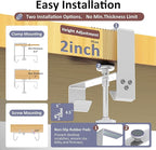 Cotohim Under Desk Cable Management Tray - Under Desk Cord Management - Clamp/Screw Mount - Fabric Wire Management - Cable Raceways Tray Cord Hiders for Office/Home (Beige, 35.8"×5.6")