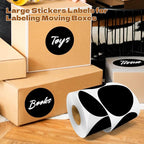3 Inch Round Color Coding Labels (500 per Roll) - Colored Dot Stickers Round Labels for Inventory, Warehouse, Office Organizing - Black Circle Stickers