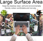 Stained Glass Tree Desk Mat Cartoon Tree Gaming Mouse Pad Large XXL Extended Desk Matt for Desktop, Laptop Computer Keyboard Mouse Mat for Women Office Decor Accessories Deskmat 31.5''x15.7''