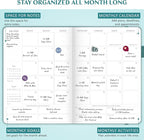 Legend Hourly Schedule Planner PRO Dated Jan 2026-Jan 2027 – Deluxe Weekly & Daily Organizer with Time Slots. Appointment Book Journal for Work & Time Management, A4 Hardcover, Viridian Green