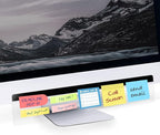DOLLAR BOSS Monitor Memo Boards for Computers Office Desk Accessories 15.7" x 3.1" Transparent Acrylic Monitor Side Panel Multifunction Message Board Screen Note Holder for Office Home Work Desk