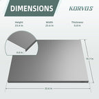KORVOS 304 Stainless Steel Cutting Board, Large Size 23.62"x19.68" Heavy Duty Cutting Boards, Low Noise Chopping Board, Anti-Scratch Surface for Meat, Vegetables&Baking, Honeycomb Pattern