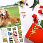 2026 Wall Calendar,Calendar 2026, November 2025 - December 2026, Wall Calendar Golden Retrievers, 12" x 24" Opened,Full Page Months Thick & Sturdy Paper for Calendar Organizing & Planning