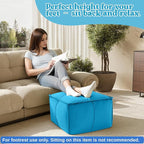 MeMoreCool Stuffed Round Pouf Ottoman Foot Rest, Floor Pouf Foot Stool with Soft Foam Chunk Filling, Small Round Ottoman Footstool Circle Footrest for Living Room