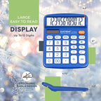 CATIGA Desktop Calculator 12 Digit with Large LCD Display and Sensitive Button, Solar and Battery Dual Power, Standard Function for Office, Home, School, CD-2786