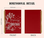 Knibeo Red Christmas Notebook Journal - Christmas Notebook, Red Notebook, Red Christmas Notebook, 5.5×8.3 Lined Paper Spiral Bound Notebook with 164 Pages