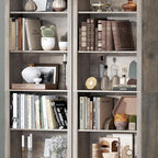 BORNOON 75" Tall Bookshelf, 6-Tier Floor Standing Bookcase with Adjustable Shelves, 24" Wide Open Storage Shelf, Modern Display Organizer for Home Office, Living Room, Bedroom, Study