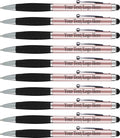 SyPen Personalized Pens With your Custom Logo or Text-300 Pack Bulk-for Businesses, Parties, and Events, 2 in 1 Ballpoint Pen & Stylus forTouchscreen Devices, Rose Gold Barrel, Black Ink