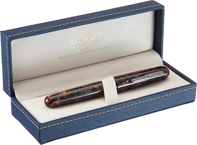 Conklin All American Fountain Pen in Brownstone – Omniflex Nib, Flexible Design & Rich Brown Finish – Ideal Gift for Pen Enthusiasts & Collectors