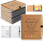 Moinchore 10 Sets Employee Appreciation Gift Inspirational Spiral Notebook with Bamboo Pen Sticky Note Thank You Valentines Day Gift for Coworker Office Staff Team Nurse Teacher (May You Be Proud)