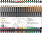 huesamhi 005 Micro Pen,20 Colors Waterproof Ink 0.20mm Fine Tip FineLiner Pens for Art Illustration,Sketching, Anime, Bullet journal,and Technical Drawing