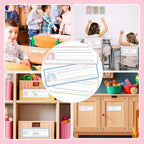 30 Name Tags for Classroom Cubbies, 3x9 in Boho Rainbow Name Plates for Desks, Classroom Must Haves for Teachers Elementary - A01