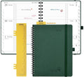 POPRUN 2026 Weekly and Monthly Planner Calendar, January 2026 - December 2026,Medium-6.75" x 8.75" Spiral Bound Appointment Book, Includes Monthly Tabs, Inner Pocket,Soft Cover - Army Green