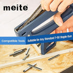 meite T-50 Stainless Steel Staples Marine, 5/16 Inch Heavy Duty Staples for Staple Gun - 20 Gauge 3/8 Inch Crown T-50 Upholstery Staple for Salt Water, Marine Applications (10 Packs)
