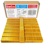 SimCos 18 Gauge 1/4" Narrow Crown Staples, Galvanized Upholstery Staples for 18 GA Pneumatic or Electric Stapler or Staple Gun (5/8"-3000 PCS)