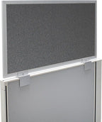 OBEX Acoustical Cubicle Privacy Screen Extender Desk Panel & Office Divider, Add Separation & Block Noise, 12" x 24", Graphite