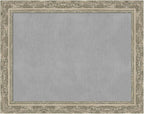 Amanti Art Silver Framed Magnetic Board 22x28 Medium Vision Board for use with Magnets, 100% Metal Sheet to Display Items as Office Decor or for Home Organization in mudroom, Kitchen or Kids Room