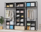 HOMIDEC Closet Organizers and Storage, 9 Cube Storage Organizer, Portable Closet Organizer Cubes Shelves for Clothes, Bedroom, Kids Room, Bathroom, Wardrobe, Garment Racks, Black