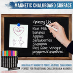 HBCY Creations 11" X 17" Torched Brown Solid Wood Frame Wall Chalkboard, Magnetic Surface, Home Décor, Restaurant & Café Menus, Blackboard, Includes Chalk, Eraser & Hanging Hardware