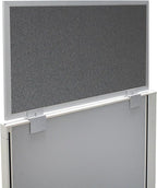 OBEX Acoustical Cubicle Privacy Screen Extender Desk Panel & Office Divider, Add Separation & Block Noise, 12" x 24", Graphite