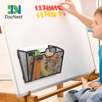 Docnest 2 Tier 3 Pack Magnetic Wall Mounted File Holders,Mesh Letter Organizer, Magnetic Hanging Mail Paper Document Organizer for Office, Home, School, Black