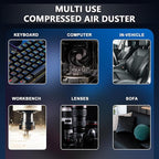 Compressed Air Duster - 180,000 RPM Electric Air Duster - with Brushless Motor, 3-Gear Adjustable Air Duster - for Keyboard, PC, Car, Air Bed, and Home Cleaning (X11)