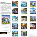 2026 Wall Calendar,Calendar 2026, November 2025 - December 2026, Wall Calendar Waterfall, 12" x 24" Opened,Full Page Months Thick & Sturdy Paper for Calendar Organizing & Planning