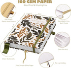 VIVID SCRIBBLES Dotted Journal – 160gsm Bleed Proof Thick White Paper – 200 Numbered Dot Grid Pages – 5.8 x 8.3 inch Dotted Notebook