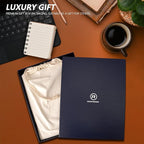 Full Grain Leather Portfolio with Magnetic Closure, Professional Business Padfolio Organizer for Men Women, A4 Document Folder, Card Slots, Pen Loop, 10x13", Luxury Gift Set