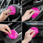 FiveJoy Car Cleaning Gels, 4-Pack Universal Auto Detailing Tools Car Interior Cleaner Putty, Dust Cleaning Mud for PC Tablet Laptop Keyboard, Camera, Printers, Calculator - 320g (2.8oz/pcs) (Pink)