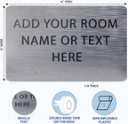 ADA CENTRAL SIGNS - 9" X6" Personalized Custom Sign - ADA Compliant Tactile Graphics Grade 2 Braille Text Acrylic Wall Signs - Add Your Room Name Text Sign for Home School Office Business Workplace