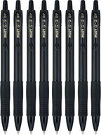 Pilot, G2 Edge Premium Gel Roller Pens, Fine Point 0.7 mm, Gel Pens Black Ink, Pack of 8 Count (Pack of 1) - Ideal for School, Journaling & Office Writing