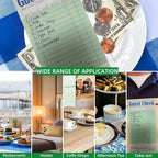 Guest Check Books 10 Pack, Guest Checks for Servers, Server Note Pads, Waitress Accessories Writing Pad, Thick Server Paper with Guest Receipts, Restaurant Supplies Order Pad Total 500 Sheets