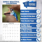 2026 Hummingbirds Monthly Wall Calendar | Animals Calendar 2025-2026