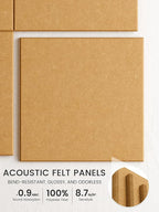 Bumusty Large Cork Board 47"x35" Alternative - 12 Pack Felt Wall Tiles with 70 Safe Removable Adhesive Tabs, 30 Pushpins, Cork Boards for Walls Pin Board Tack Board Cork Board (Longan Yellow)