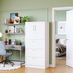 PEUKC 3-Drawer Metal File Cabinet, Lateral Vertical Filing Cabinets for Home Office, Locking Cabinet with Storage Shelves, Legal/Letter/A4 Size Office File Cabinet,(White, Assemble Required)